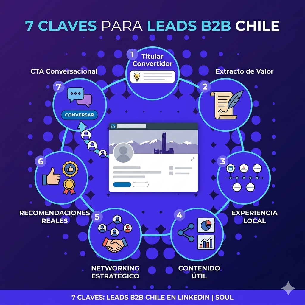 Las 7 claves para que tu perfil de LinkedIn genere leads B2B en Chile