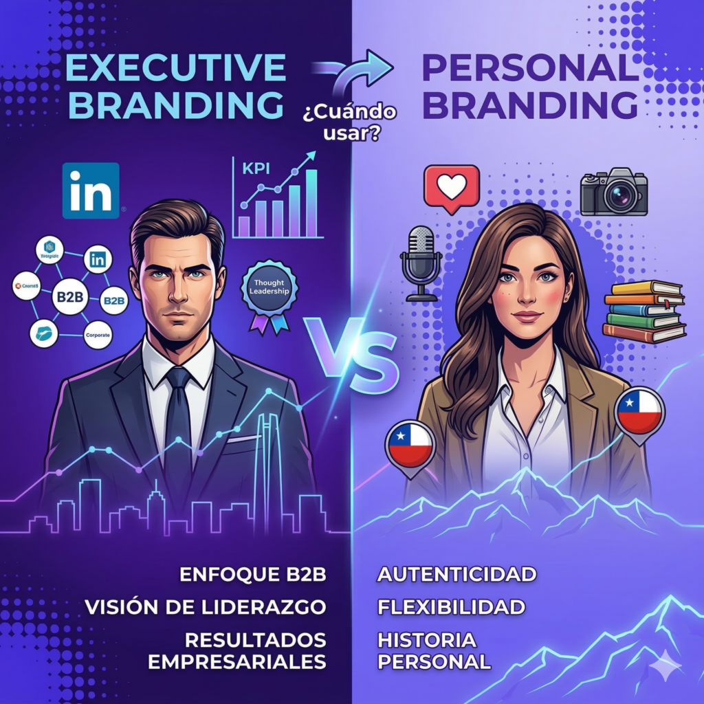 Executive Branding vs Personal Branding: Cuándo Usar Cada Estrategia en Chile